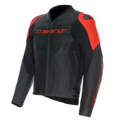 Dainese RACING 5 PERF letní sportovní kožená bunda černá/fluo-červená vel.52